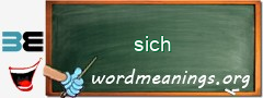 WordMeaning blackboard for sich
